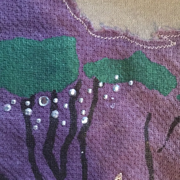 🦒VTG rhinestone Giraffe box cut crop Tee - Picture 4 of 6